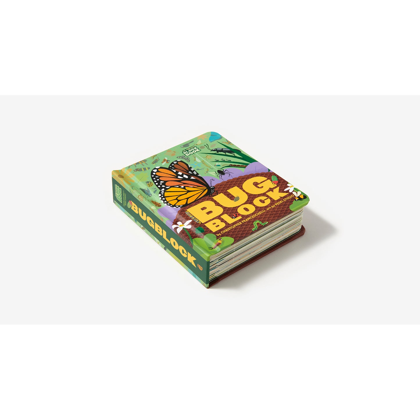 bug block book laying flat