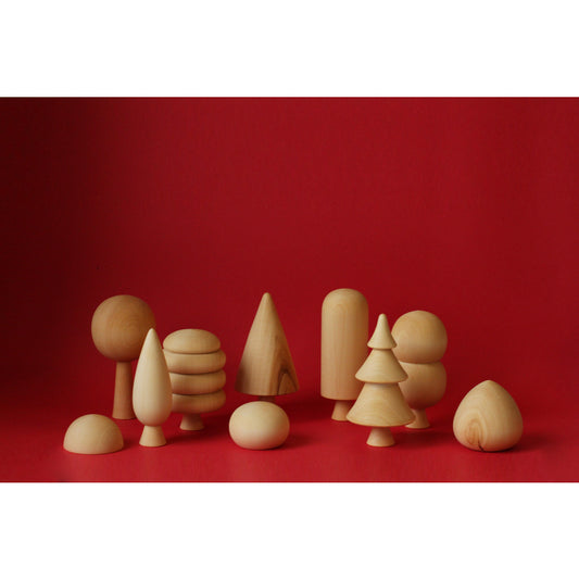Wooden Toy Trees | Natural Colors
