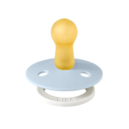 Natural Rubber Pacifier 2-Pack | Iron/ Baby Blue GLOW