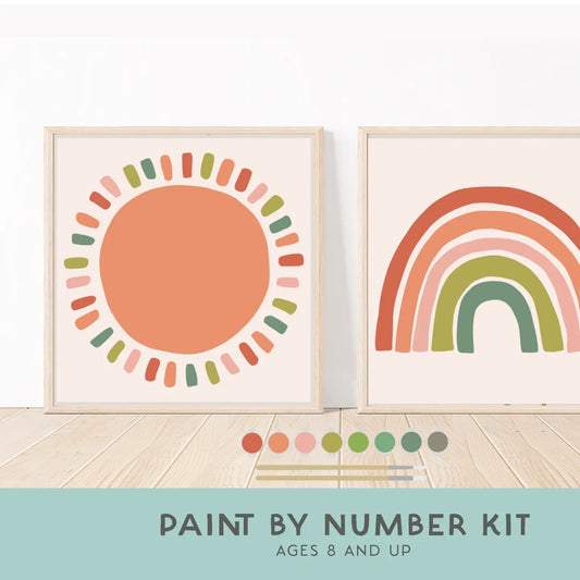 Paint-by-Number Kit for Kids | Sun + Moon