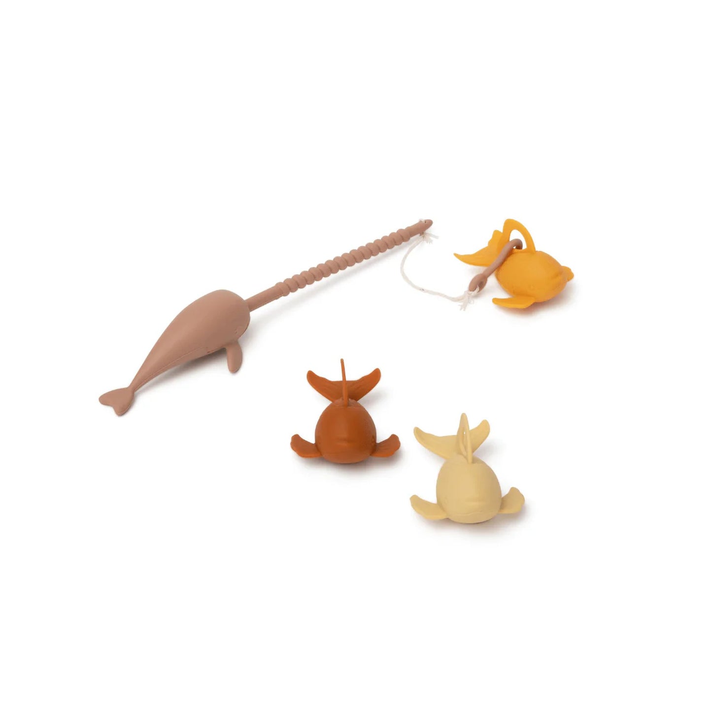 Set of small animal figurines on a white background