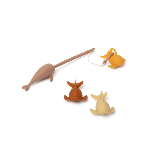 Set of small animal figurines on a white background