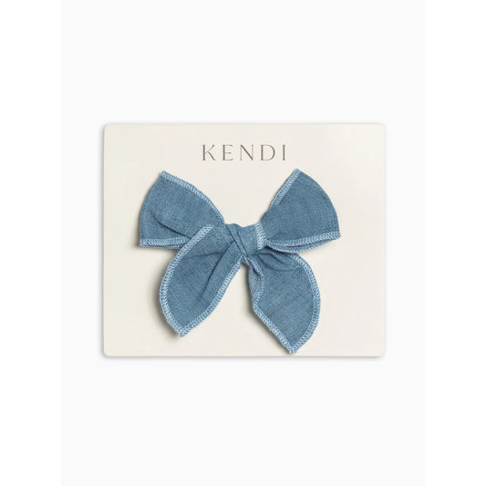 Bow Clip | Chambray