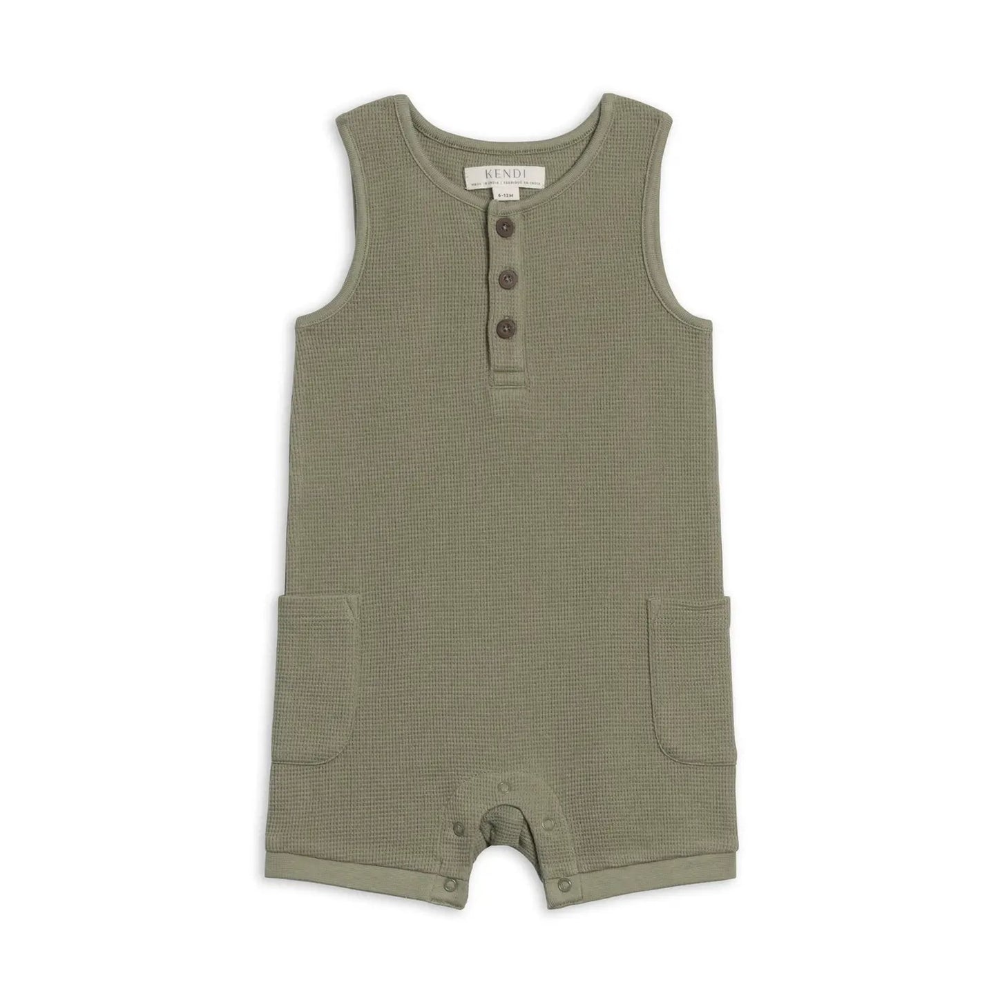 Percy Waffle Romper | Fern