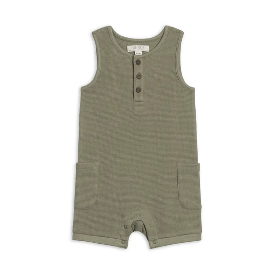 Percy Waffle Romper | Fern