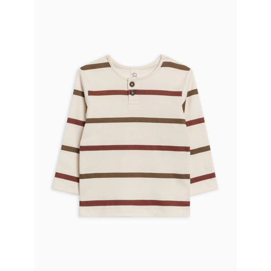 Reef Long Sleeve Henley | Sepia & Garnet