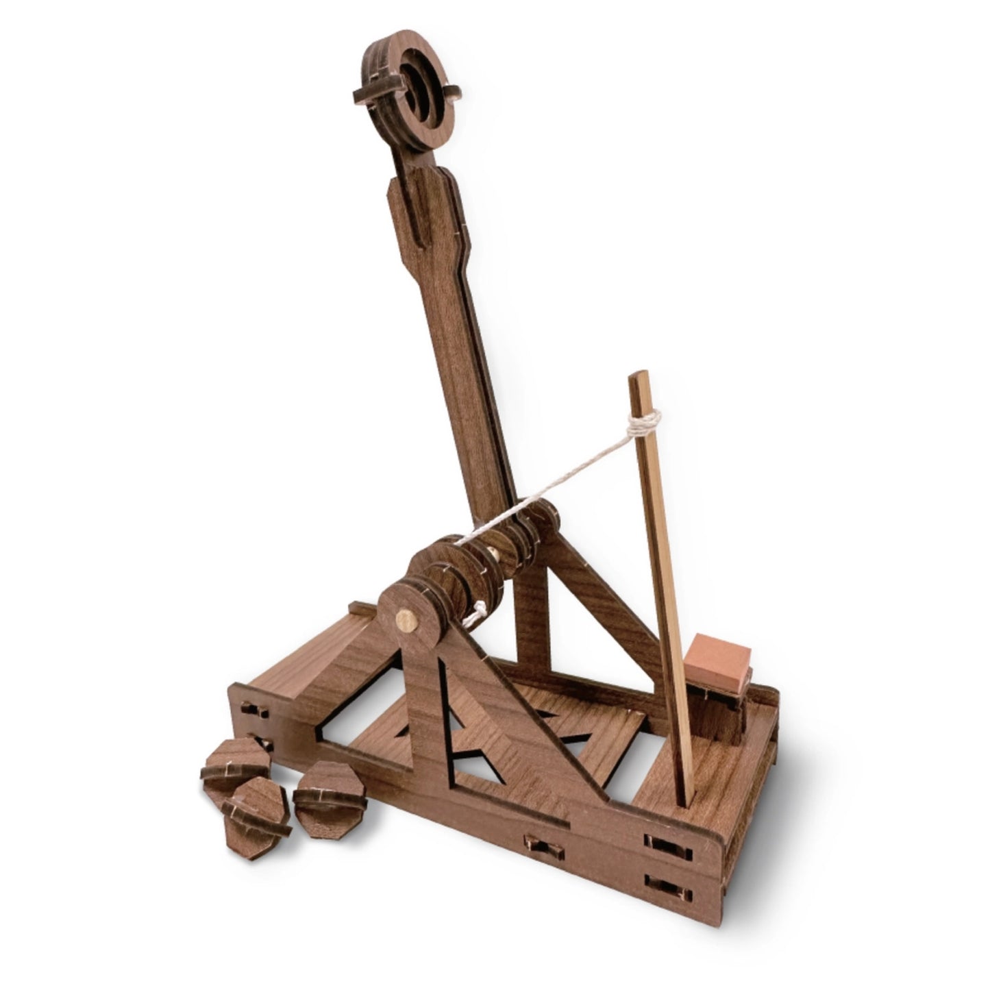 Wooden Engineering Model Kit | Mini Catapult