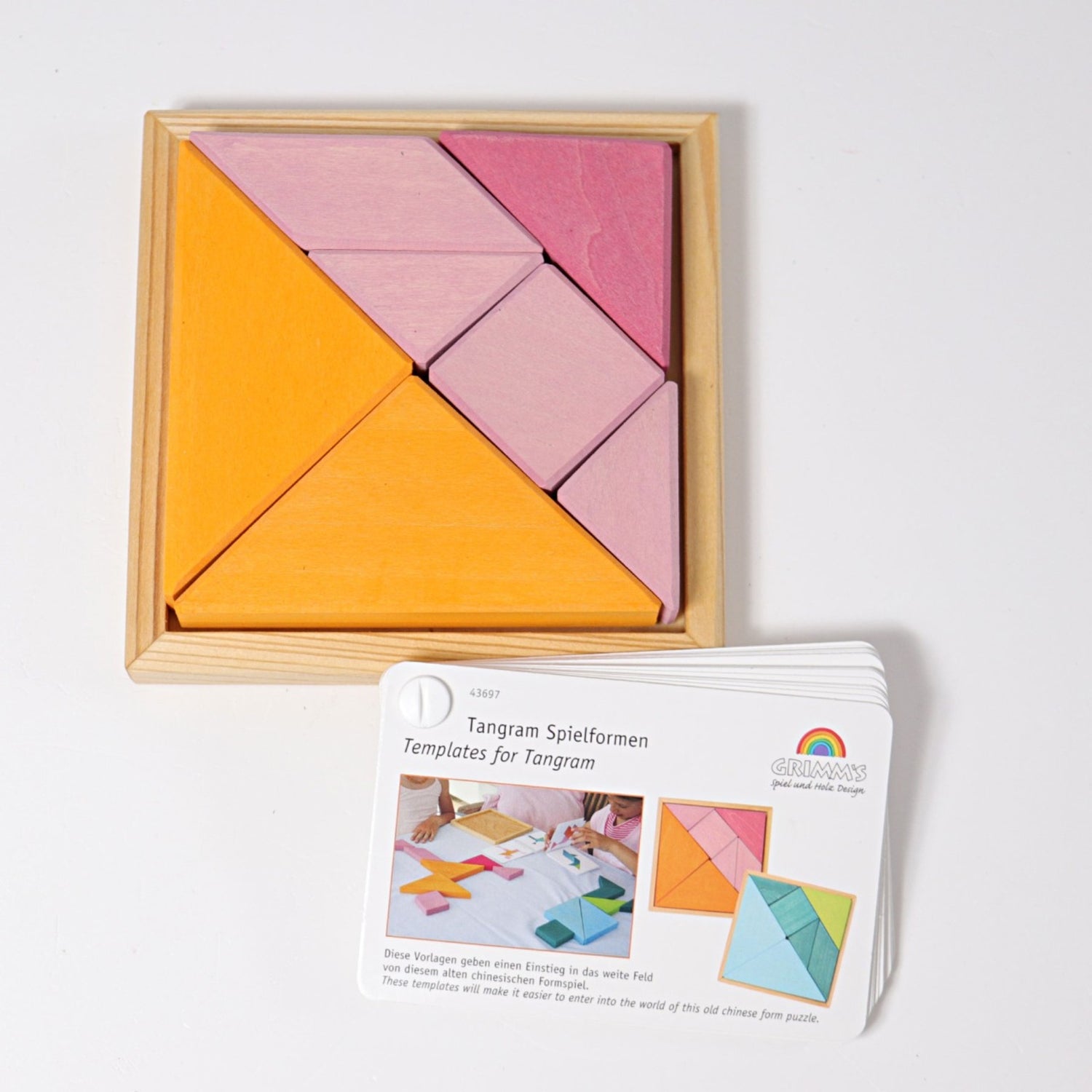 Wooden Tangram | Pink & Orange
