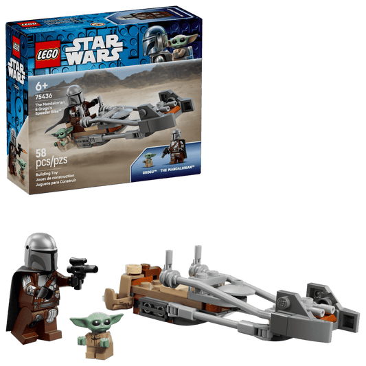 LEGO Star Wars set with packaging displaying 'The Mandalorian' and 'Baby Yoda'.
