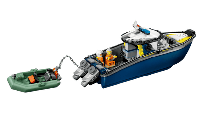 Toy boat with a smaller boat and figures on a transparent background