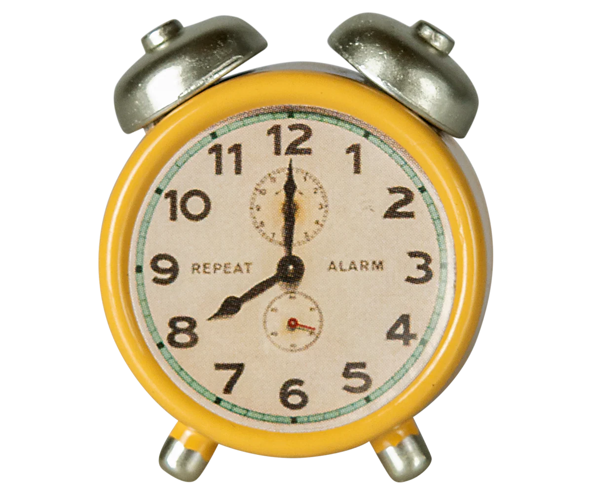 maileg yellow alarm clock