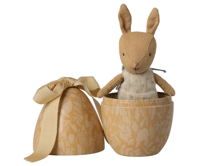 Maileg Micro Rabbit in Egg | Cream Yellow