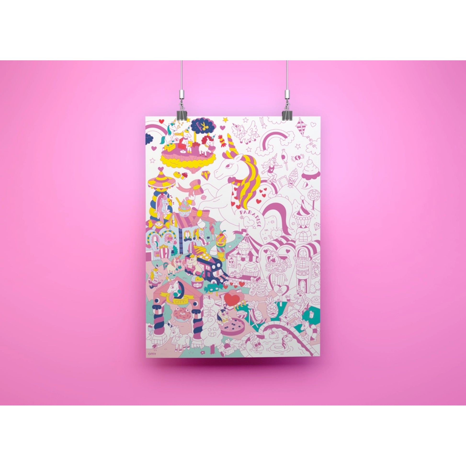 Giant Coloring Poster | Unicorn Lily