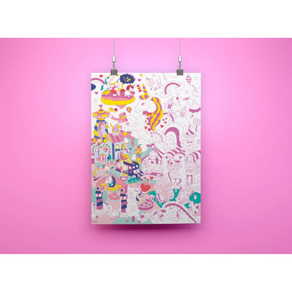 Giant Coloring Poster | Unicorn Lily