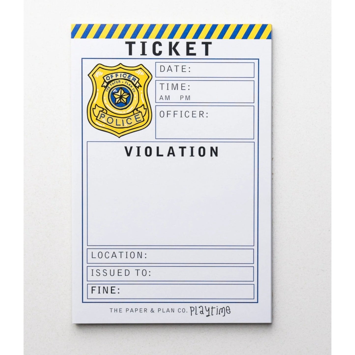 Police Ticket Playtime Pad