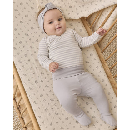 Side Snap Body Suit & Pant Set | Cloud Stripe