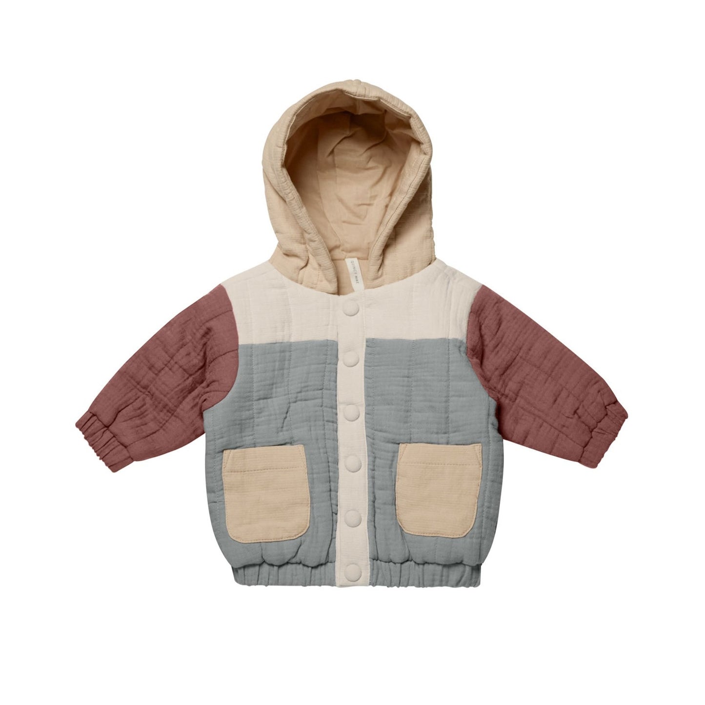 Hooded Woven Jacket | Color Block