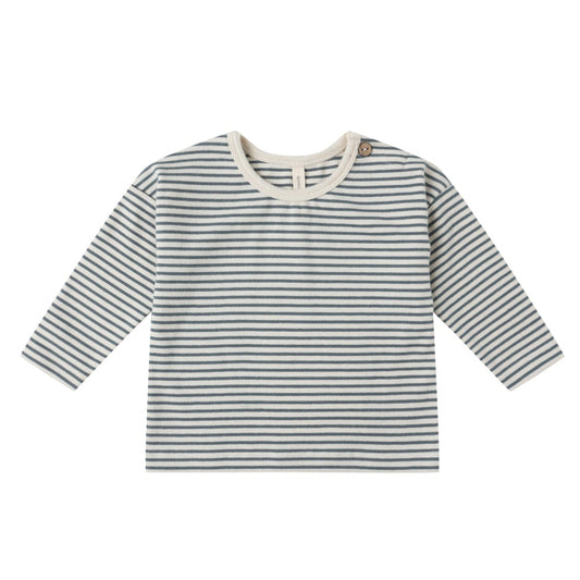 Long Sleeve Tee | Ocean Micro Stripe