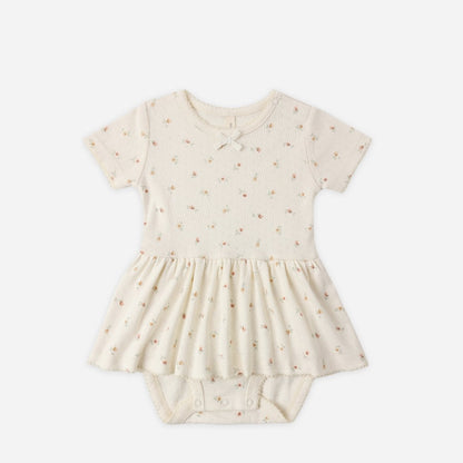 Pointelle Skirted Bodysuit | Petit Fleur