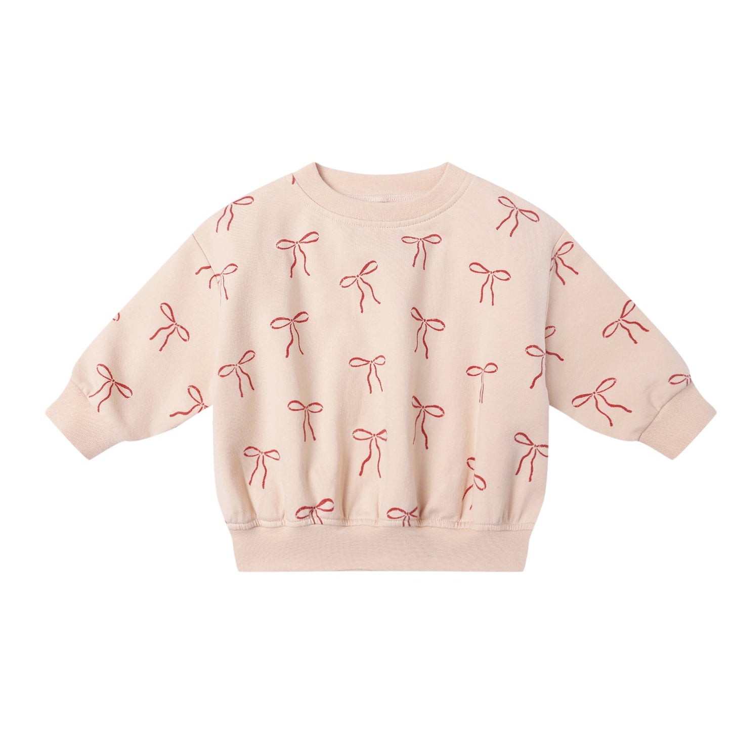 Relaxed Fleece Sweatshirt | Red Bows