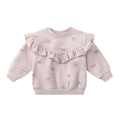 Ruffle Fleece Sweatshirt | Bows