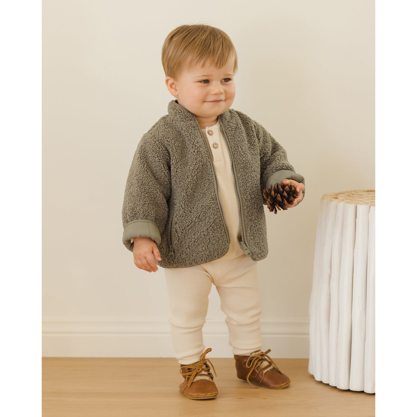 Shearling Zip Jacket | Forest