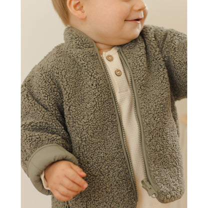 Shearling Zip Jacket | Forest