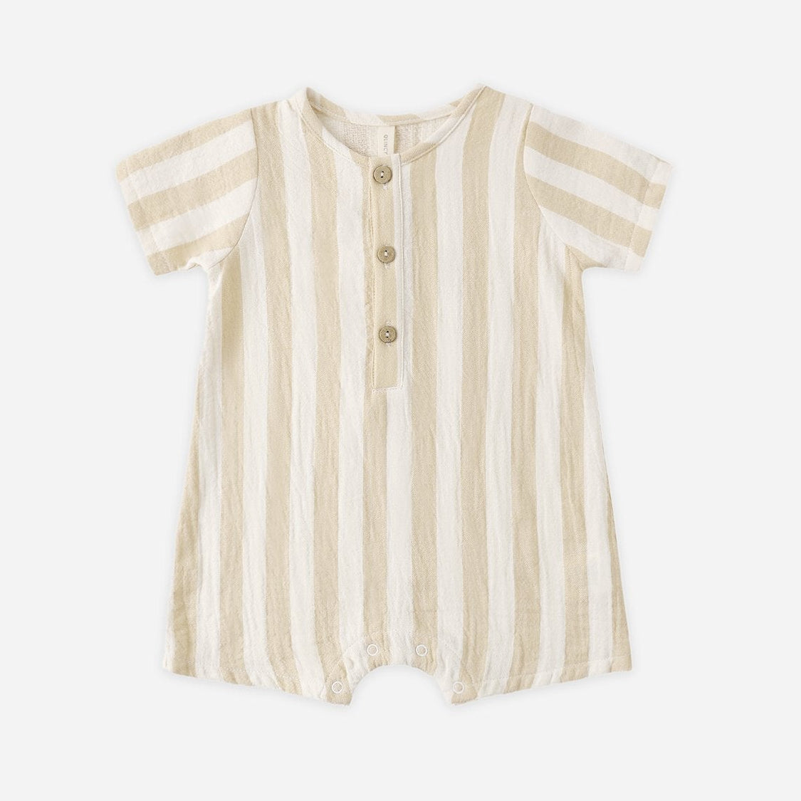 Short Sleeve Woven Romper | Summer Stripe
