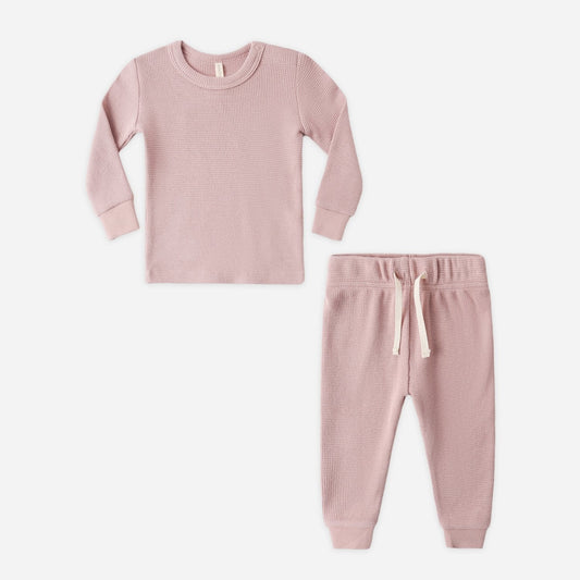 Waffle Top & Pant Set | Mauve