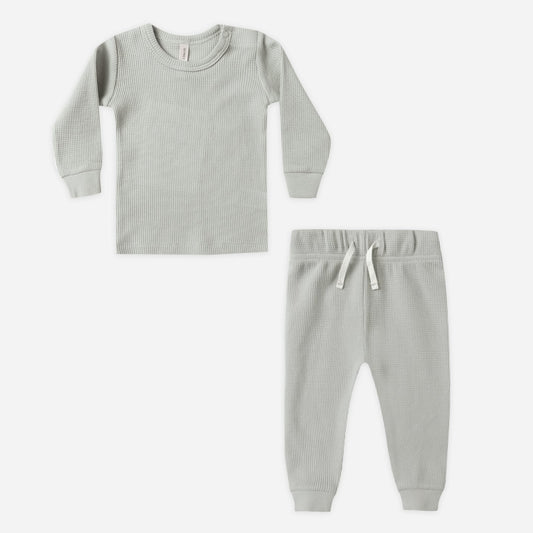 Waffle Top & Pant Set | Sage