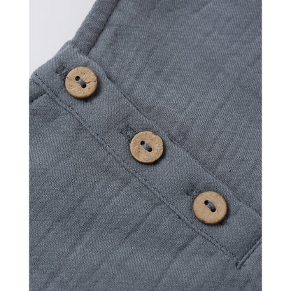 Woven Boxy Top | Ocean