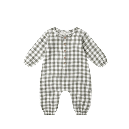 Woven Jumpsuit | Forest Check