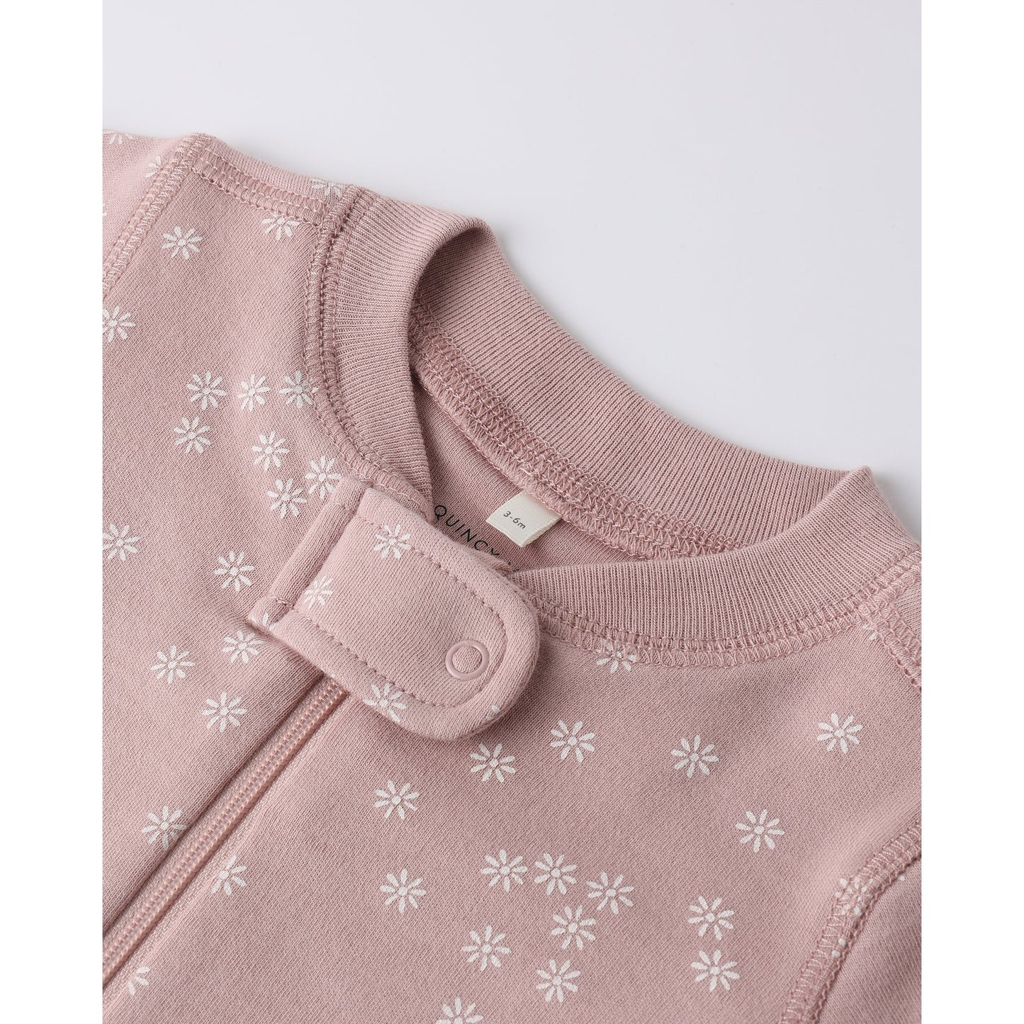 Zip Longsleeve Sleeper | Mauve Daisy