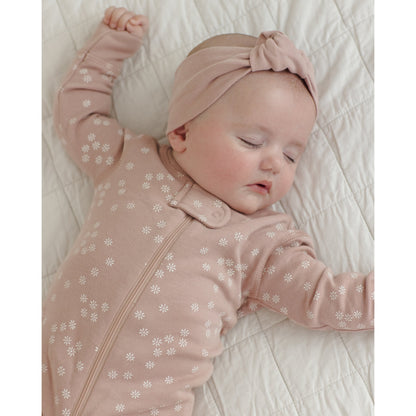 Zip Longsleeve Sleeper | Mauve Daisy