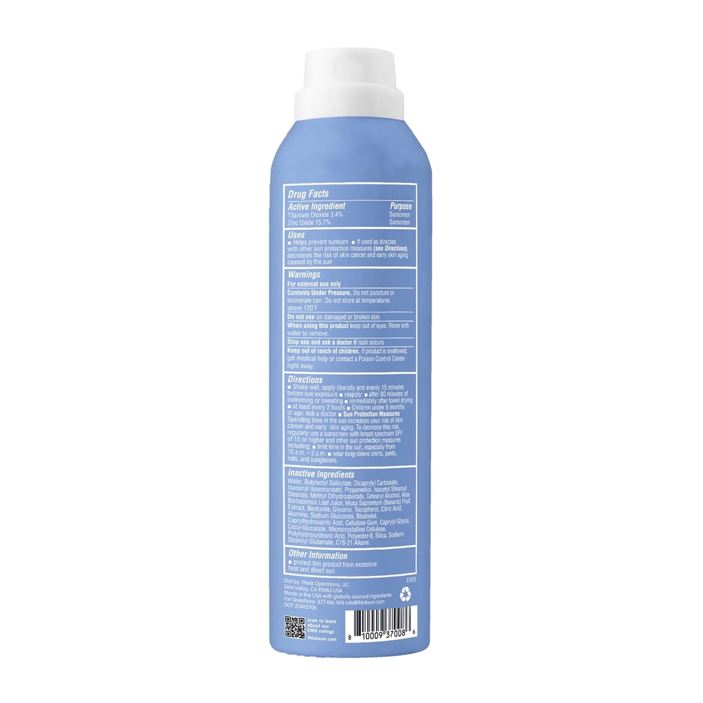 Teal spray bottle with white cap on a white background