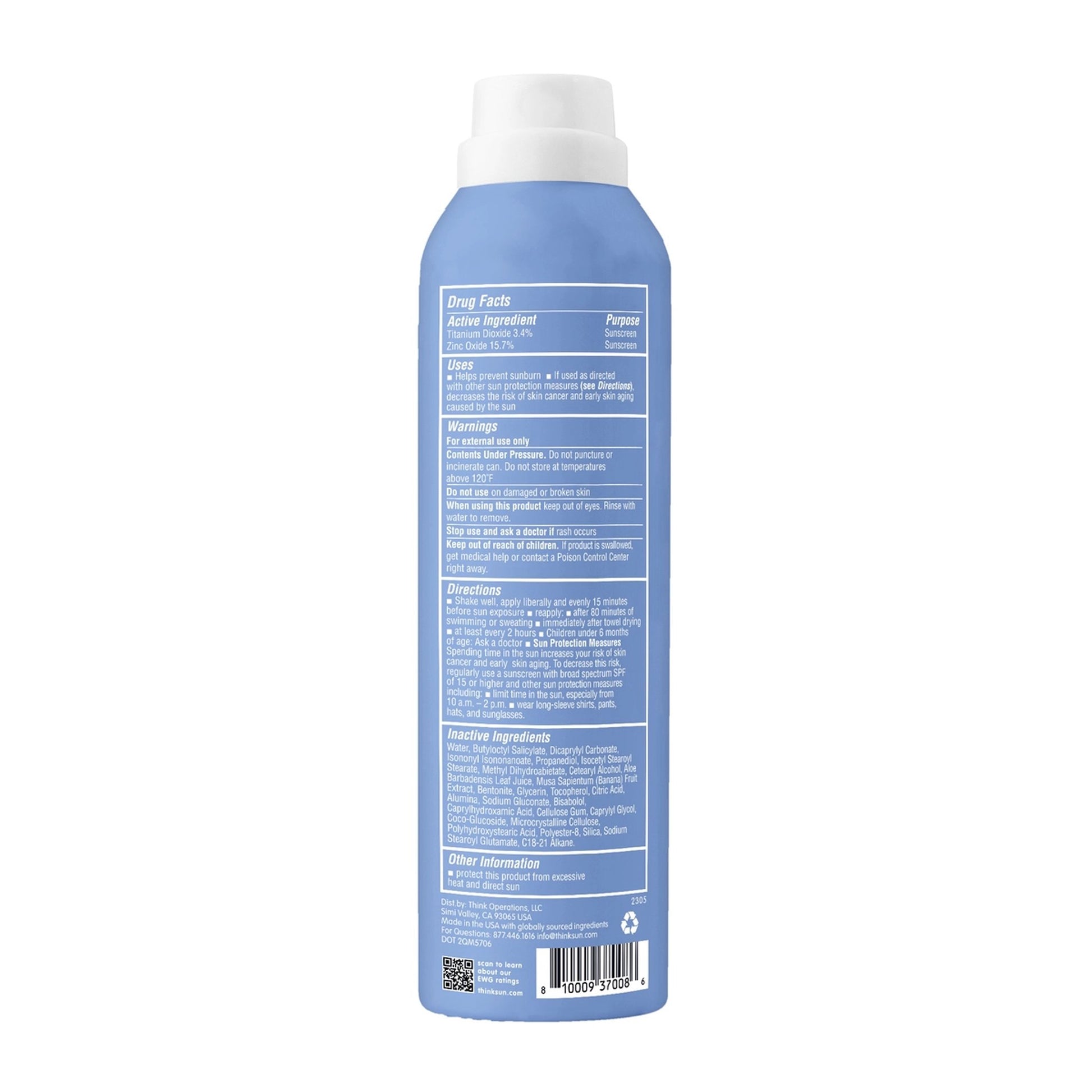 Teal spray bottle with white cap on a white background