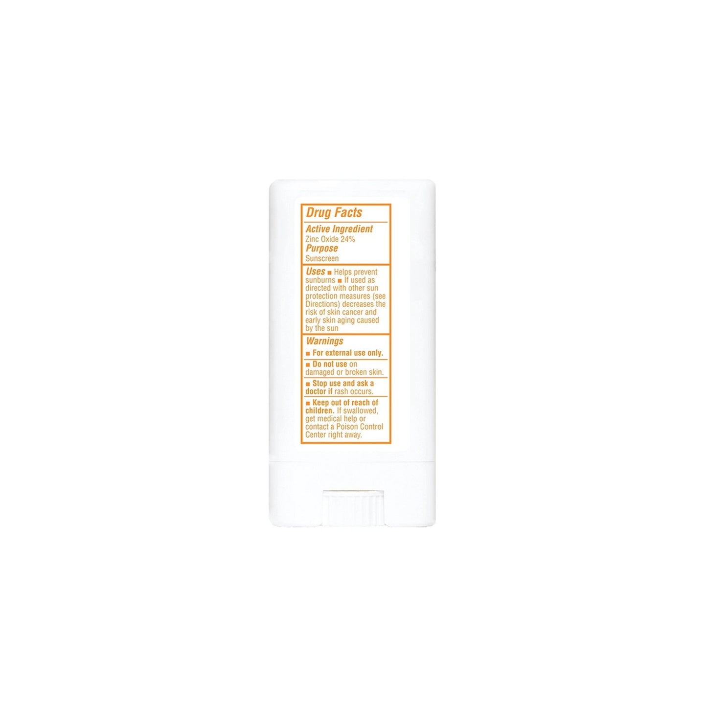 Rectangular product label with text on a white background