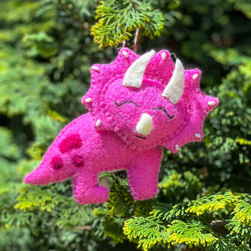 Felt Ornament | Triceratops