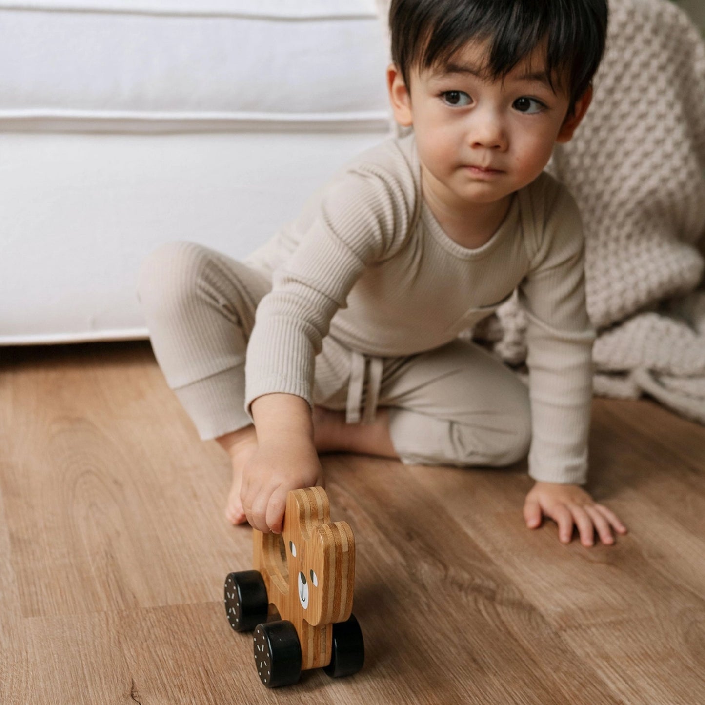 Wooden Push Toy | Bear