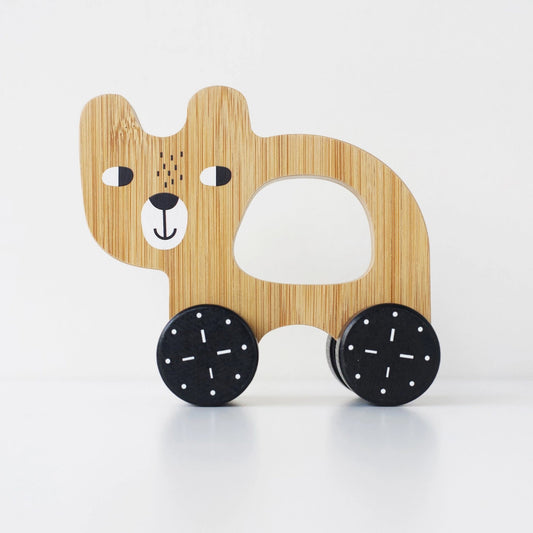 Wooden Push Toy | Bear