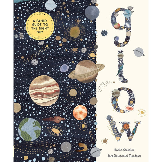 Book cover with space-themed illustrations and 'A Family Guide to the Night Sky' text