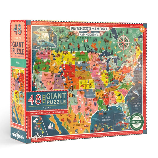 USA Map | 48 Piece Giant Puzzle