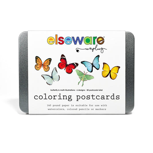 coloring post card box