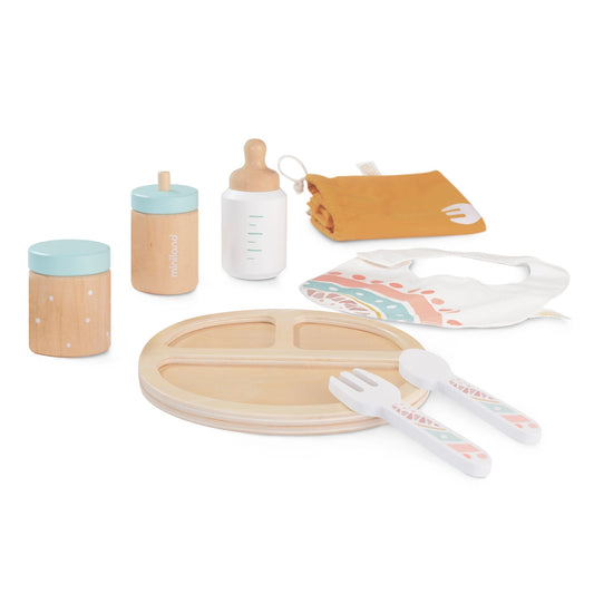 Wooden Doll Feeding Set