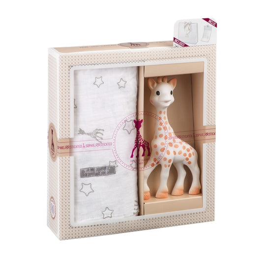 Sophie la girafe + Swaddle Blanket Gift Set