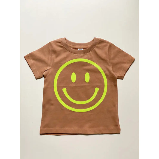 Neon Smiley Face Organic T-Shirt | Ginger