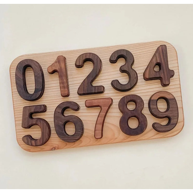 Natural Wood Number Puzzle