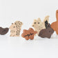 woodland animal puzzle pieces as figures