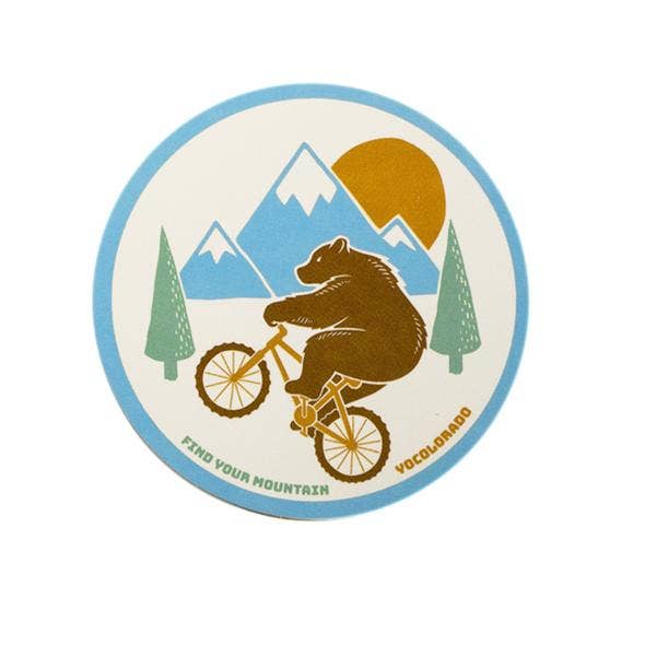 Sticker | Wheelie Bear Mountain Bike